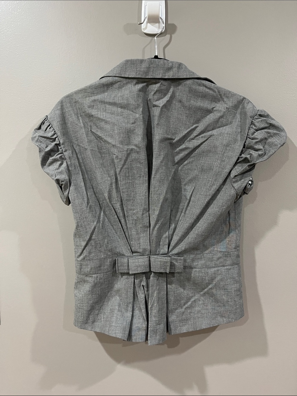 Love Moschino Gray Short-Sleeve Tailored Blazer with Buttons - Picture 2 of 3